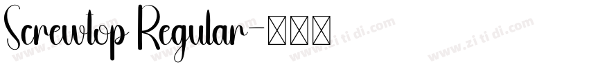 Screwtop Regular字体转换